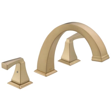 Delta 3-hole 8-16" installation Hole Deck-Mount without Diverter Tub Filler Faucet, Champagne Bronze T2751-CZ